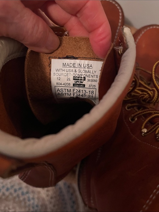 Thorogood American Heritage 8” Tobacco Steel Safety Toe Work Boots 12EE NWT READ main image 16